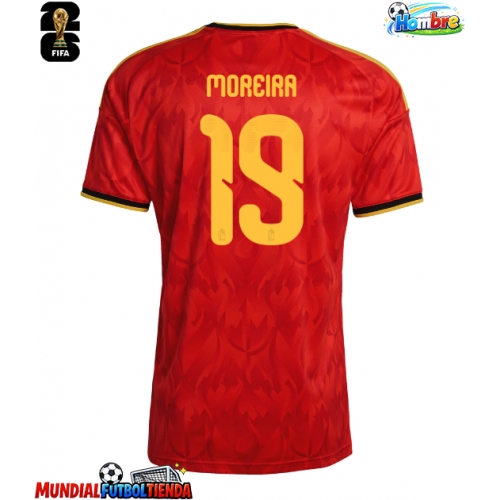 Camiseta Bélgica Diego Moreira #19 Primera Equipación Replica Mundial 2026 mangas cortas